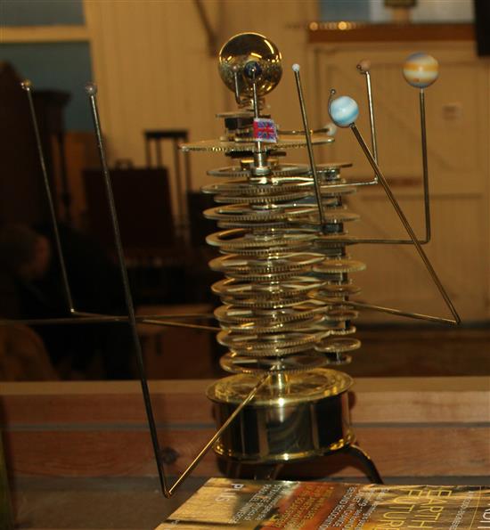 Brass orrery & solar system mag.